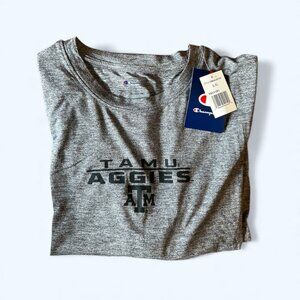 Champion Men's Texas A&M Aggies Long Sleeve Tee Shirt Licensed Gray Size L